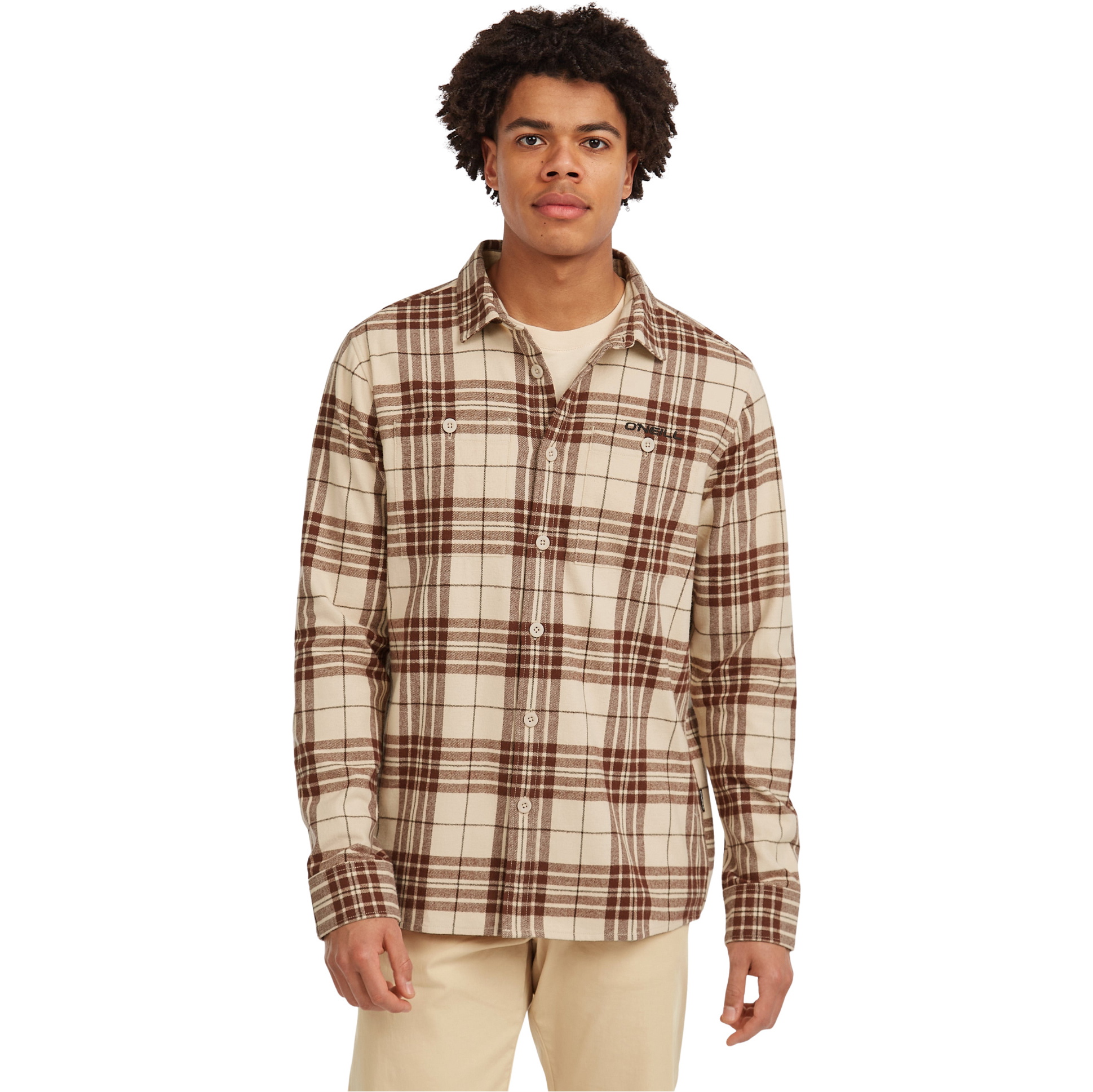2025 O'Neill Hommes Chemise En Flanelle Incontournable 2650049 - Beige Flannel Check